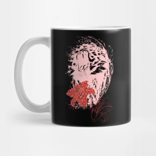 Splash of Ink Water Tiger with Red Lily Mug